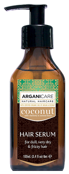 ARGANICARE Argan Oil & Coconut Сыворотка для волос с кокосом для вьющихся, очень сухих и тусклых волос, 100 мл