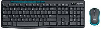 Беспроводной комплект Logitech MK275 - клавиатура + мышь, черный с голубым