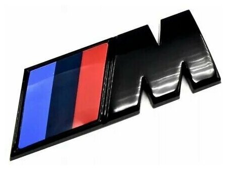 Эмблема шильдик на крыло BMW БМВ M цвет черный глянец
