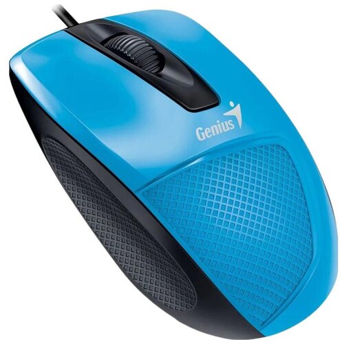 Мышь компьютерная Genius DX-150X, USB, 1000 DPI, кабель 1.5 м, синий