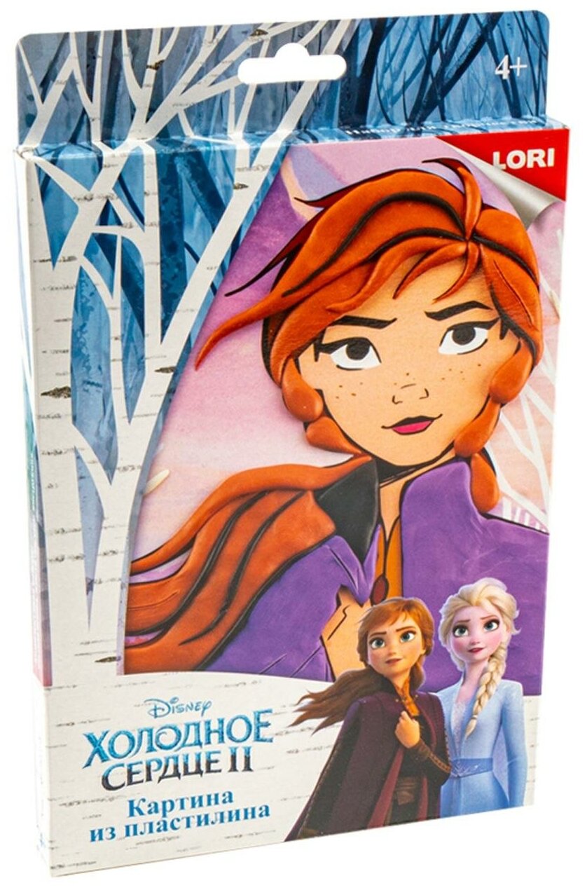 Картина из пластилина LORI Disney, Холодное сердце-2, Анна, в коробке ( Пкд015)