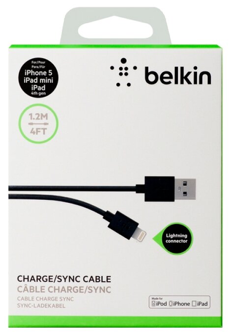Кабель Belkin MIXIT USB - Apple Lightning (F8J023bt04) 1.2 м black фото 2
