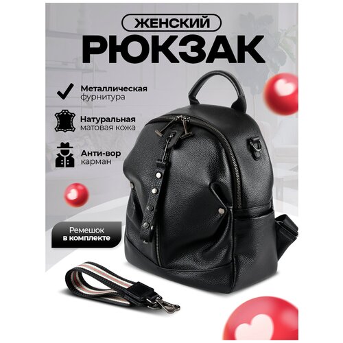 фото Рюкзак , фактура зернистая, черный mibackpack