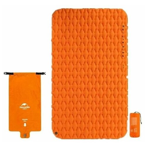 Коврик спальный Naturehike NH19Z055-P двойной FC11 с надувным мешком оранжевый 528400₽