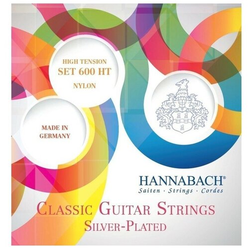 комплект струн для классической гитары hannabach e825ht 600HT Silver-Plated Orange Комплект струн для классической гитары, сильное натяжение, Hannabach