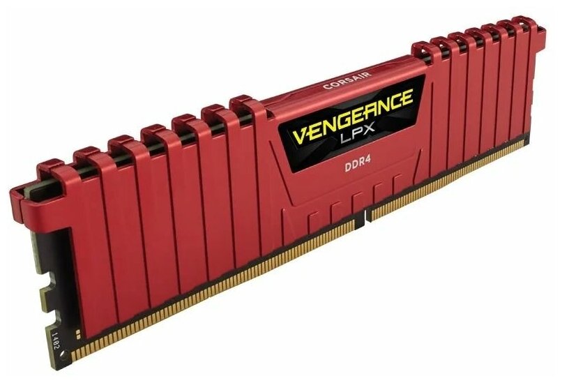 Модуль памяти Corsair Vengeance LPX 16GB Corsair DDR4 3200MHz DIMM red, Black PCB CMK16GX4M2B3200C16R