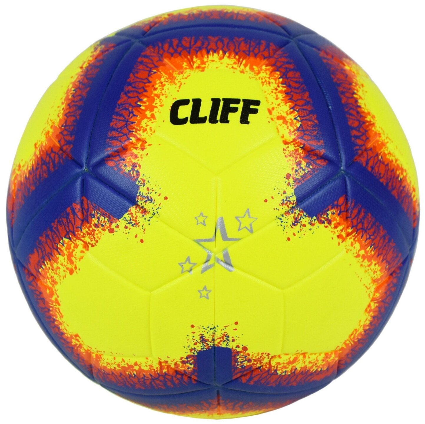 Мяч футбольный CLIFF EXP SC8131, 5 размер, PU клееный, желто-синий