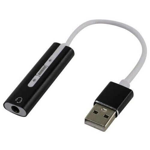 Портативная внешняя звуковая карта Orient AU-04PLB orient au 04plb адаптер usb to audio звуковая карта jack 3 5 mm