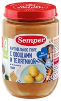 Пюре Semper Картофельное пюре с морковью и телятиной (с 9 месяцев) 190 г, 3 шт