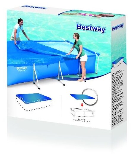 Тент для бассейна 221 см, Bestway, 58103 - фотография № 7