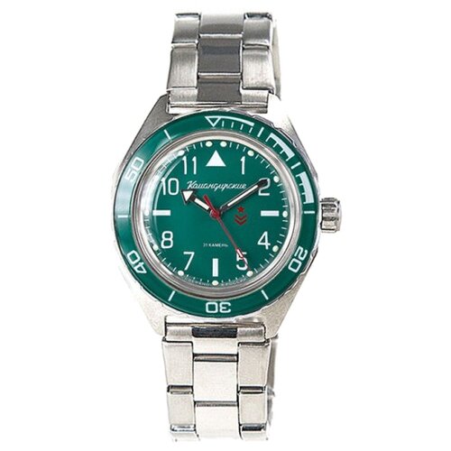 командирские часы россия Наручные часы Восток Командирские 650856, зеленый, серебряный