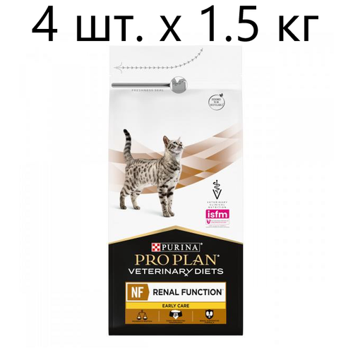 Сухой корм для кошек Purina Pro Plan Veterinary Diets NF Renal Function Early Care, при начальной стадии почечной недостаточности, 4 шт. х 1.5 кг