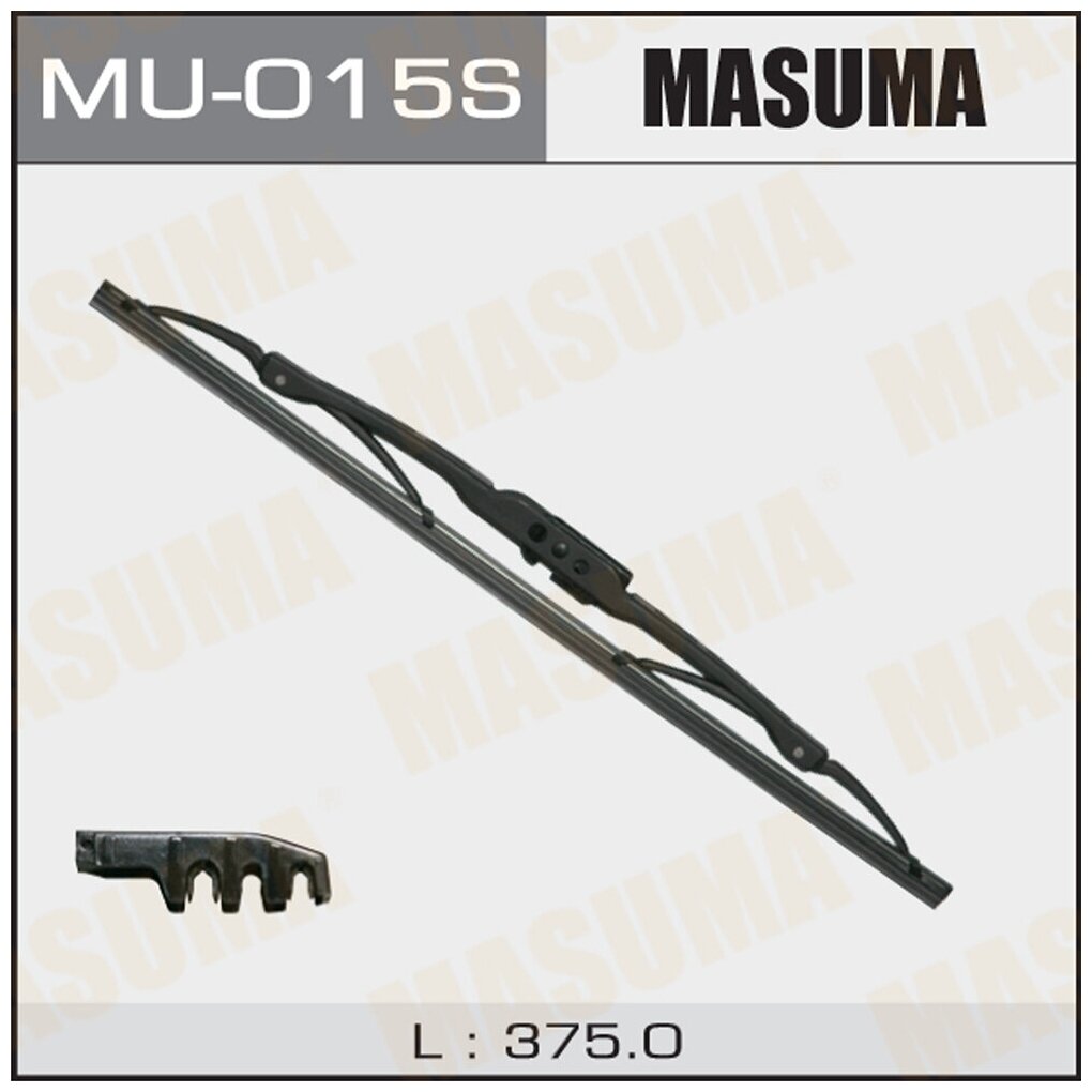 Щетка стеклоочистителя каркасная MASUMA 15"/375 мм крюк Стандарт