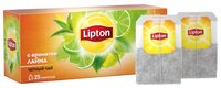 Чай черный Lipton с ароматом лайма в пакетиках, 25 шт.