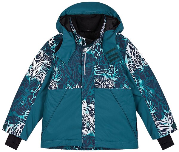 Куртка Reima демисезонная, манжеты, съемный капюшон, ветрозащита, светоотражающие элементы, регулируемый капюшон, защита от попадания снега