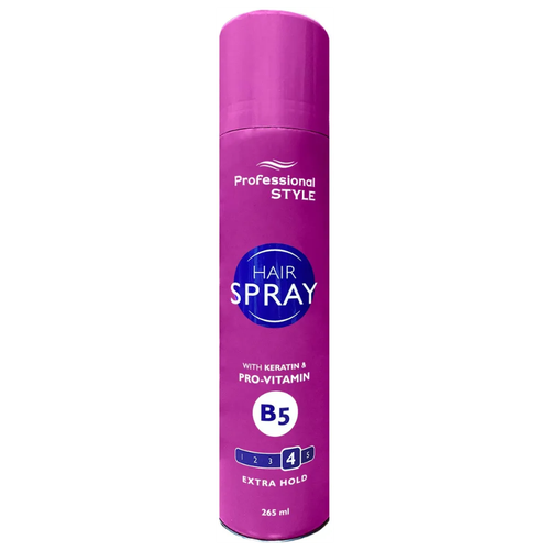 Professional Style Hair Spray Pro-Vitamin B5 4 Extra Hold Лак для волос с протеинами шелка Экстра фиксация 265 мл