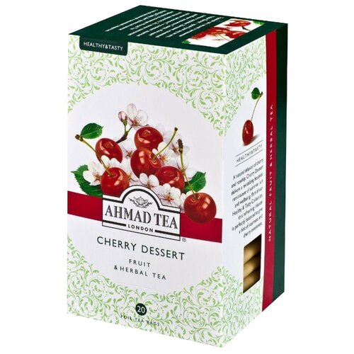 фото Чай фруктовый Ahmad tea Healthy&Tasty Cherry Dessert в пакетиках, 20 шт.
