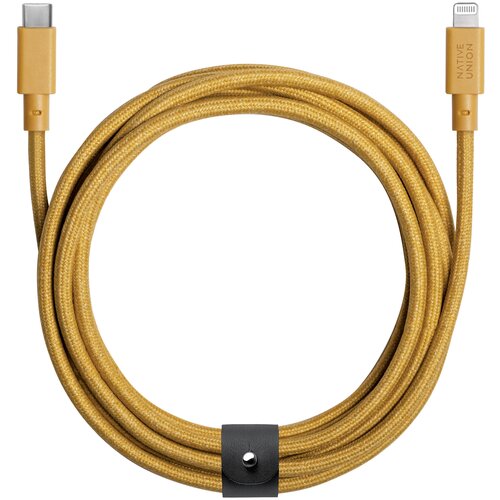 Зарядный кабель Native Union USB-C/LIGHTNING, 3 м, крафт кабель зарядный native union usb c lightning 3 м черный космос