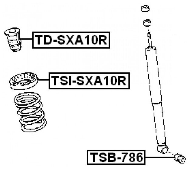 Отбойник заднего амортизатора Febest TD-SXA10R