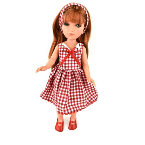 фото Кукла Vidal Rojas Мари рыжеволосая в клетчатом платье, 41 см, 5502