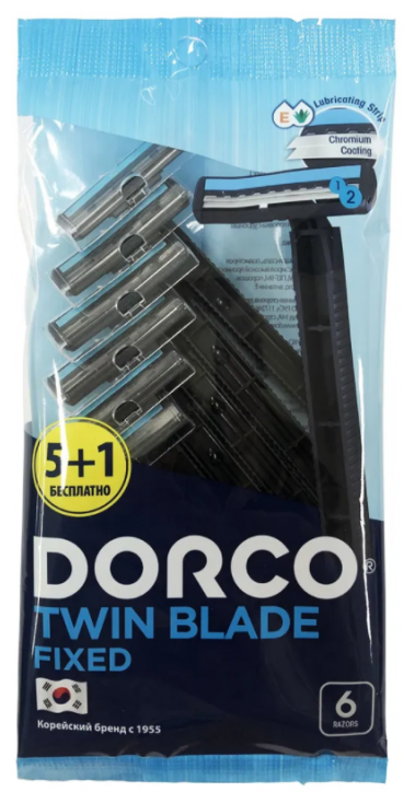 DORCO Cтанки для бритья одноразовые Dorco 2, 6 шт.