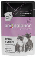 Корм для кошек ProBalance (0.085 кг) 25 шт. 1st Diet kitten с Телятиной в желе 0.085 кг 25