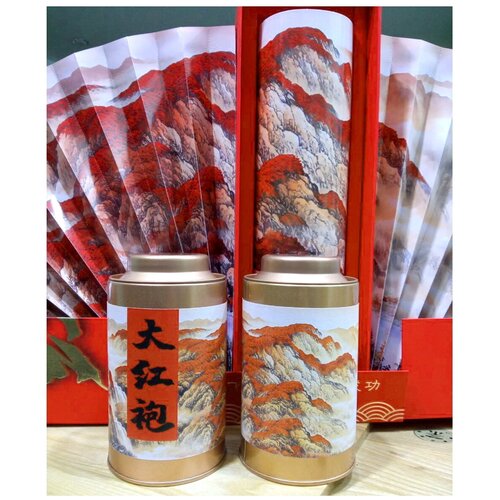 Подарочный набор чая Да Хун Пао 200 г. в коробке Веер да хун пао жоу гуй 1000г