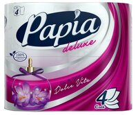Туалетная бумага Papia Deluxe Dolce vita белая четырёхслойная 4 шт.