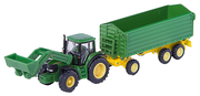 Трактор Siku John Deere с прицепом (1843) 1:87, 22.6 см, зеленый