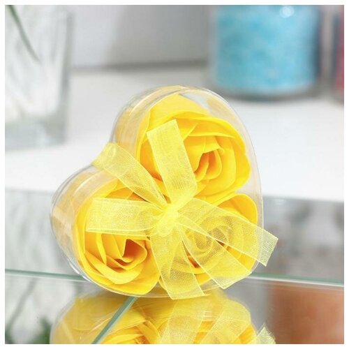 Мыльные розочки жёлтые набор 3 шт 525₽