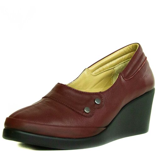 фото Туфли shoes market, демисезонные, натуральная кожа, размер 37, бордовый