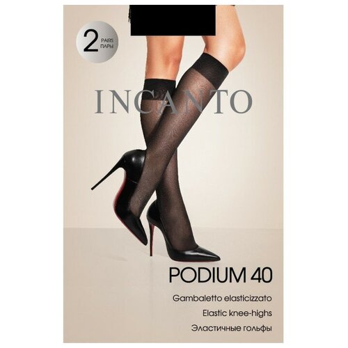 Гольфы INCANTO Podium 40 ден (2 пары), цвет чёрный (nero)