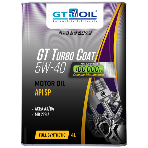 Масло моторное GT OIL Turbo Coat 5W-40 SP синтетика 4 л