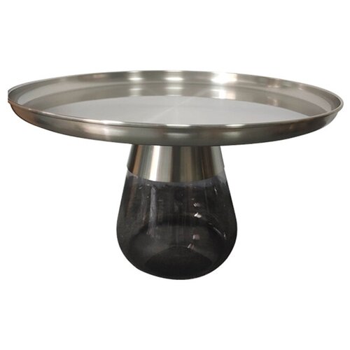 Столик кофейный Berg Dahl 70х42см матовый хром/серый