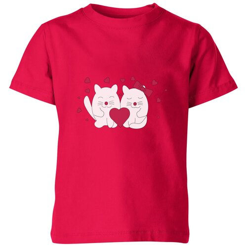 Футболка Us Basic, размер 14, розовый детская футболка влюбленные котики 116 белый