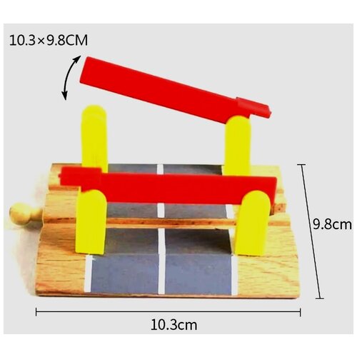 фото Деревянная железная дорога: перекресток для поездов, локомотивов, подвижного состава, элемент детской железной дороги fix quality