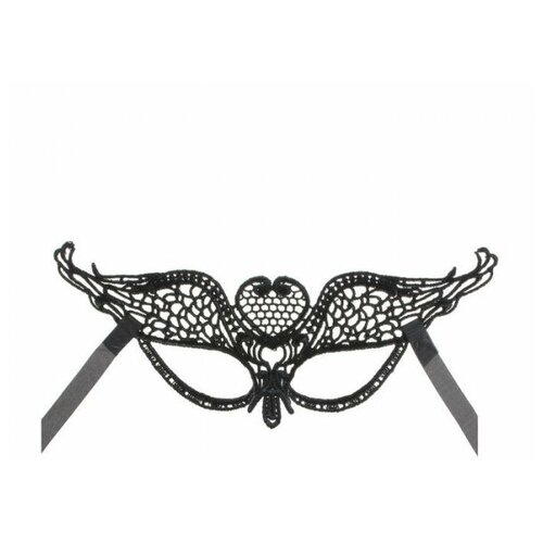 фото Карнавальная маска черная ажурная "флирт" кружевная happy pirate