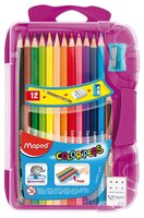 Maped Цветные карандаши Color Pep's 12 цветов, «умная» коробка фиолетового цвета (832032)