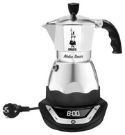 Кофеварка гейзерная Bialetti Moka timer 3, серебристый/черный