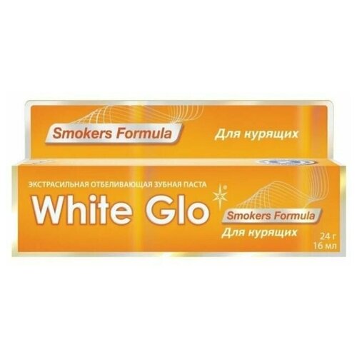 White Glo Зубная паста Отбеливающая, для курящих, 24гр, 2шт уход за полостью рта consly зубная паста гелевая с экстрактами гинкго билоба и морских водорослей