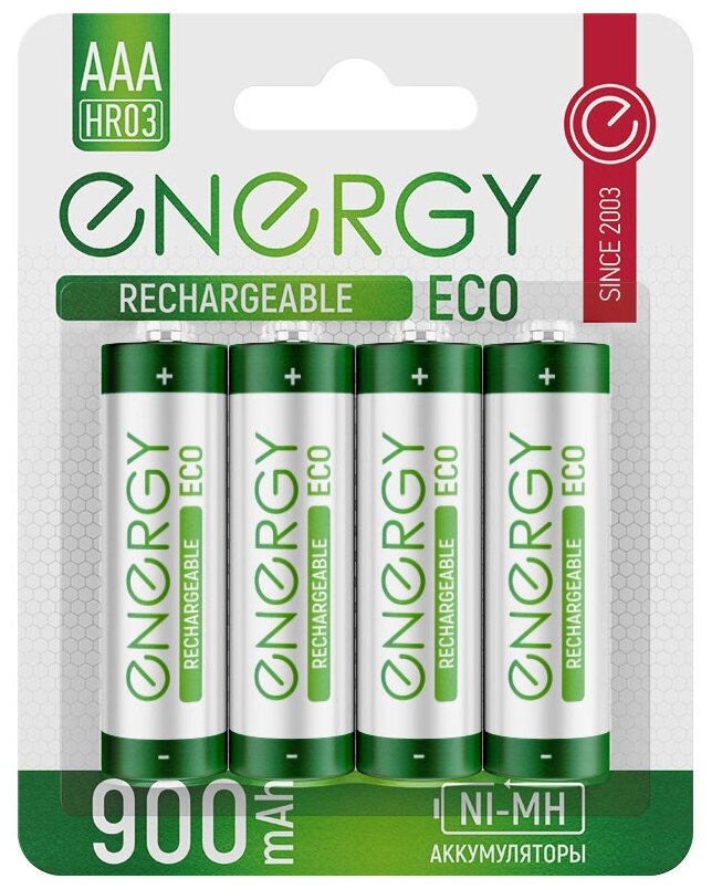 Аккумулятор Energy Eco NIMH-900-HR03 2B (АAА) (104987)