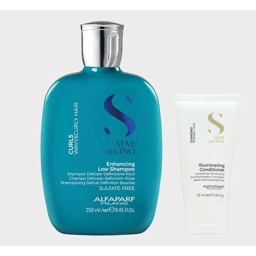 Набор Шампунь для кудрявых и вьющихся волос SDL 250 мл Кондиционер для нормальных волос придающий блеск SDL 50 мл Alfaparf 2061019842 2255₽