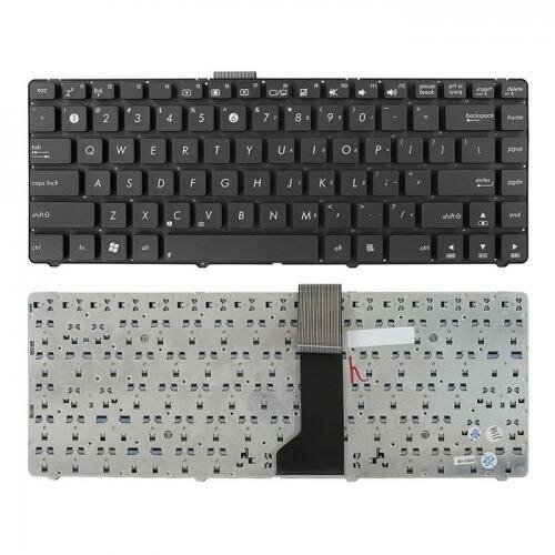 Клавиатура для ноутбука Asus K46, K46C, K46CA, K46CB, K46Cm, S405C, S46C Series. Плоский Enter. Черная, без рамки