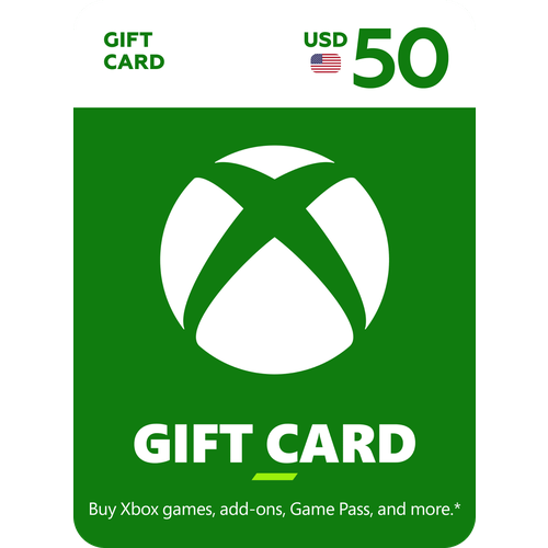 Пополнение счета Xbox на 50 USD ($) Америка / Код активации USD / Подарочная карта Иксбокс / Gift Card XBOX