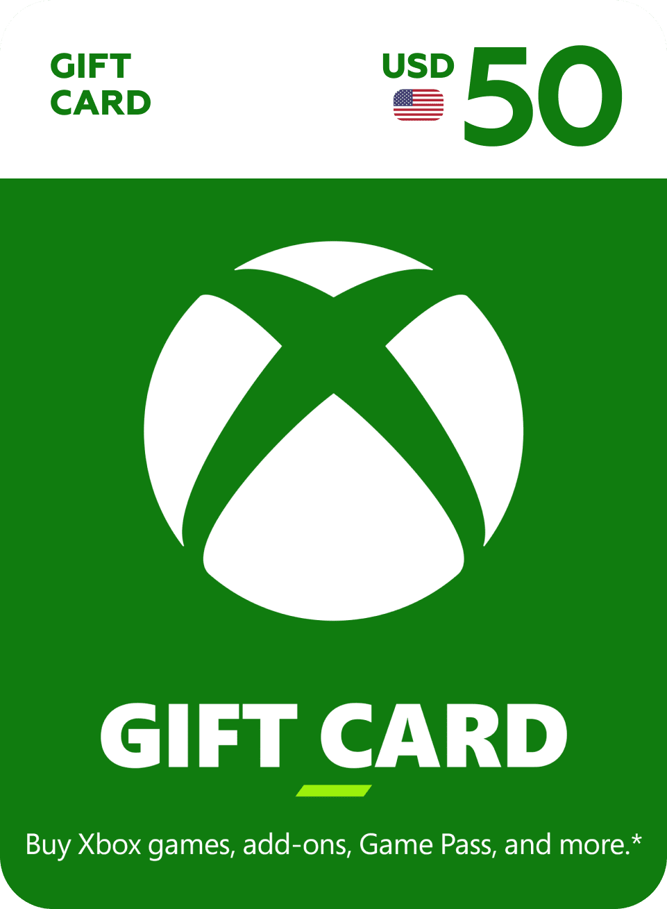 Пополнение счета Xbox на 50 USD ($) Америка / Код активации USD / Подарочная карта Иксбокс / Gift Card XBOX