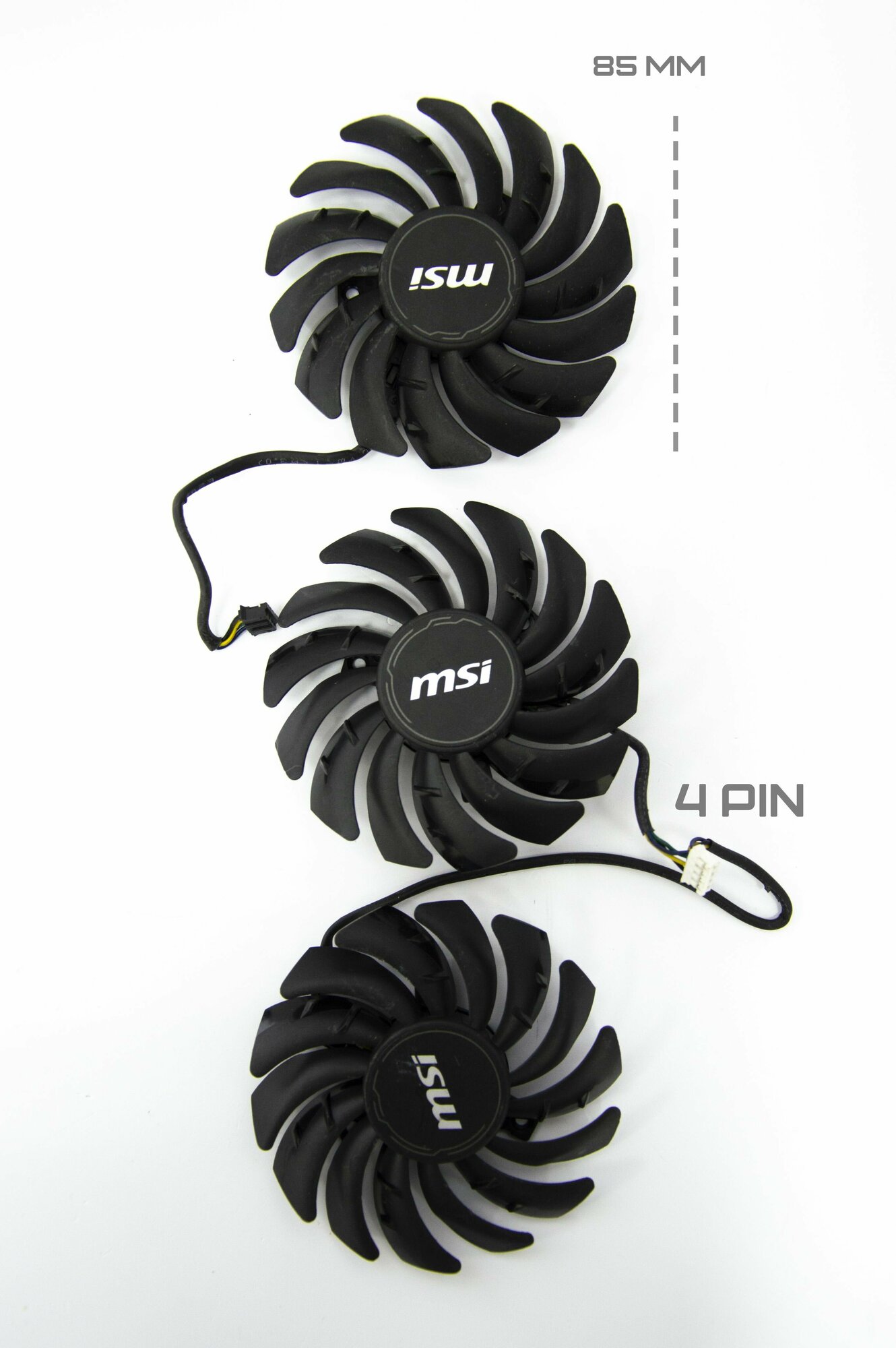Комплект кулеров для видеокарт MSI (3 вентилятора) 85 мм