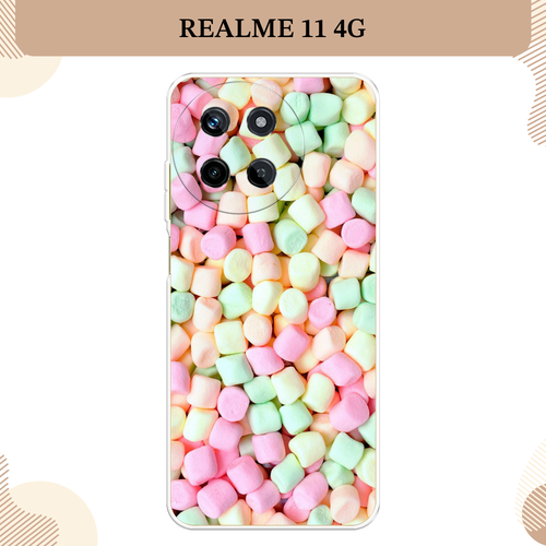 Силиконовый чехол Marshmallows на Realme 11 4G / Реалми 11 4G силиконовый чехол на realme 11 4g реалми 11 4g лиса