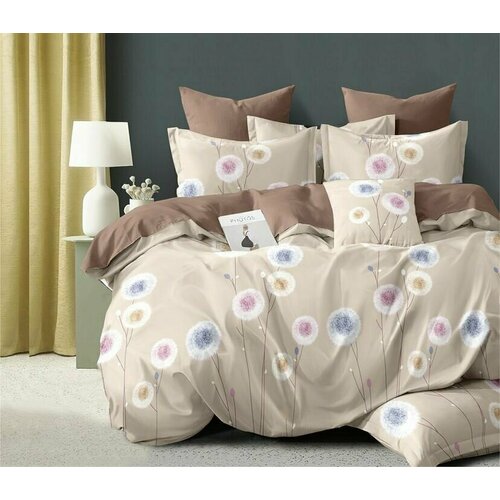 Постельное белье Евро Sleeping Place поплин, простынь 240x220см пододеяльник 220x200см наволочки 50x70, хлопок 100%