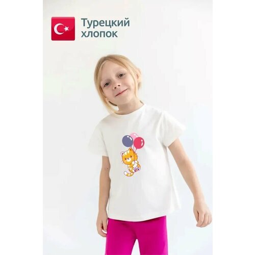 фото Футболка , размер 86-92, белый, голубой n.k