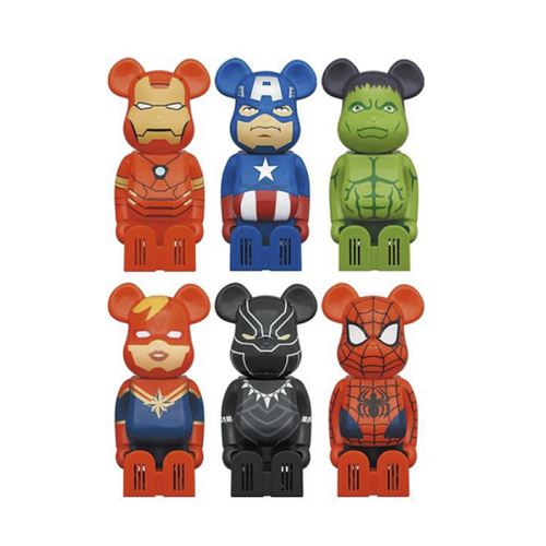 Игровые фигурки Medicom Bearbrick x Cleverin x Marvel 200% - 1 штука, 15 сантиметров